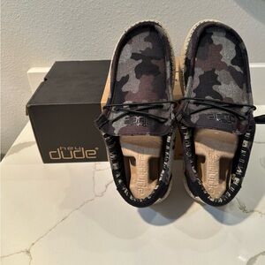 Hey Dude Men’s Camo Shoes - Black and Brown